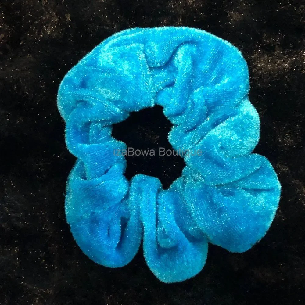 ***** Teal Green Velvet Scrunchie   SC2658   (kids)  NWT Handmade Boutique
